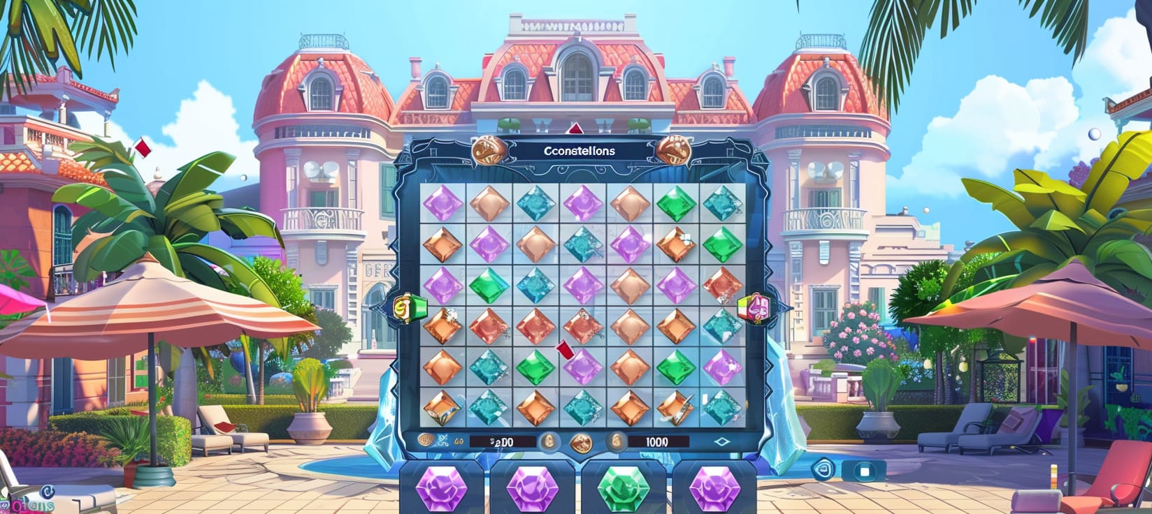9897 Constellations slot game cassino online com pedras preciosas